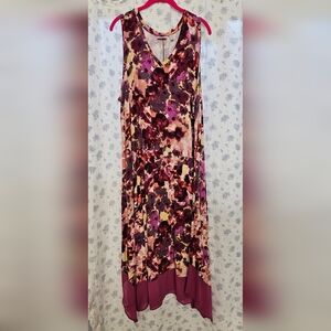 LOGO by Lori Goldstein Sleeveless Floral Dress - Purple and Pink